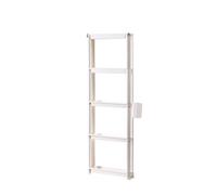 Carrito de almacenamiento delgado con ruedas, estantería estrecha de 5 niveles para artículos de tocador y cosméticos, carrito de utilidad móvil de 13 cm de ancho para baño y cocina