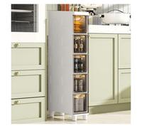 Carrito de almacenamiento delgado con ruedas para espacios pequeños de 5 niveles para cocina, sala de estar y dormitorio, solución de almacenamiento vertical para un hogar sin desorden