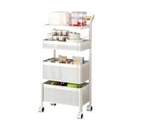 Carrito de almacenamiento delgado y rodante, estantería de metal estrecha con ruedas bloqueables para cocina, baño, lavandería, organización