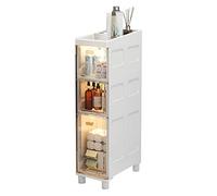 Carrito de almacenamiento estrecho de 14 cm con 3 cajones de plástico rodante para baño, dormitorio, cocina, oficina y sala de estar, estante de utilidad que ahorra espacio
