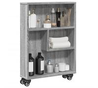 Carrito de almacenamiento estrecho negro rodante, carrito utilitario de 48 x 13 x 68 cm para cocina, baño, sala de estar, diseño versátil y compacto con ruedas giratorias para una fácil movilidad