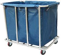 Carrito de Almacenamiento Multifuncional, Carrito de Servicio doméstico, Carrito clasificador de Ropa Resistente con Ruedas para 1 Bolsa, Organizador para el hogar, Hotel y Cuarto de Lavado,
