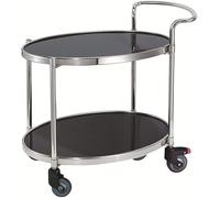 Carrito de Almacenamiento para Bar, Carrito de Servicio para Hotel, Restaurante de Lujo, 90 x 51 x 91 cm, Cocina con 2 estantes, Carrito rodante con 4 Ruedas, Organizador de Almacenamiento d