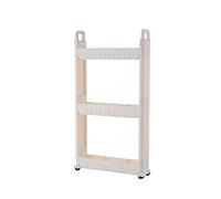 Carrito de almacenamiento rodante de 3 niveles, 9 cm de ancho, para cocina y baño, versátil para oficina, cocina y dormitorio, solución de almacenamiento móvil que ahorra espacio