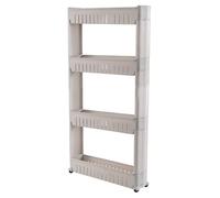 Carrito de Almacenamiento Rodante Delgado de 12cm Cuenta con Un Diseño de Rueda Inferior para Accesorios de Almacenamiento de Baño para Cocina, Lavandería y Lugares Estrechos(Gray,54 * 12 * 101cm)