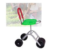 Carrito de asiento de jardín con ruedas de altura ajustable, soporte resistente para una jardinería cómoda en varios espacios al aire libre
