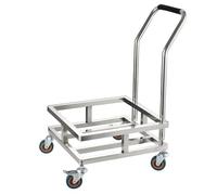 Carrito de barril resistente con ruedas | Soporte de cubo rodante para barriles de vino, botes de basura, cubos de lavado de automóviles y motores de grasa para freidoras | Carrito versátil para jarra