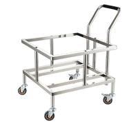 Carrito de barril resistente con ruedas, soporte para barril de vino, rodillo de basura, cubo de lavado de coche, cubo de grasa para freidora, carrito de jarra de agua para una fácil movilidad