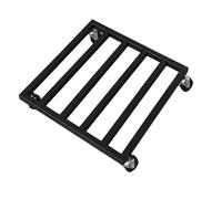 Carrito de bonsái rodante para interiores y exteriores con ruedas universales, soporte de metal para macetas de 40 cm, color negro, estante de jardín versátil para un fácil transporte