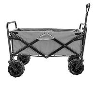 Carrito de camping plegable con ruedas, carrito de playa portátil, marco de acero resistente para actividades al aire libre, jardinería y picnic, esenciales