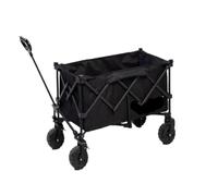 Carrito de camping resistente para exteriores, versátil para picnics, compras y reuniones, remolque de picnic negro con múltiples estilos