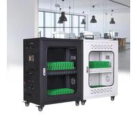 Carrito de carga de 40 ranuras para portátiles y tabletas, almacenamiento seguro con gestión de cables y cerraduras de puerta, estación de carga escolar ideal para iPad y dispositivos