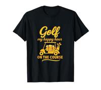 Carrito de Cerveza Happy Hour de Golf, diseño Retro de Golf Camiseta