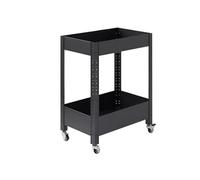 Carrito de cocina ajustable con ruedas - Carro utilitario con almacenamiento de acero al carbono para cocina, baño y sala de estar, color negro, 50 x 30 x 59 cm, versátil y elegante