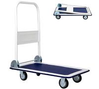 Carrito de Cocina, Carrito rodante Plegable, Carretilla de Mano, Capacidad de 150 kg a 300 kg, Carrito de Plataforma Resistente con Ruedas, asa, Carrito de Plataforma Plana para el hogar, ti