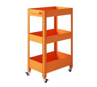Carrito de cocina con ruedas ajustable con almacenamiento - Carro utilitario de acero al carbono que ahorra espacio para cocina, baño y sala de estar - Nizer versátil, elegante y duradero - 50 x 30 x