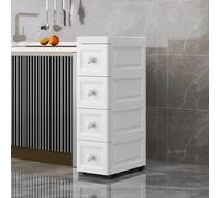 Carrito de cocina delgado con ruedas, estantería estrecha para espacios pequeños, almacenamiento de baño, fácil de mover, versátil para sala de estar, cocina y entrada