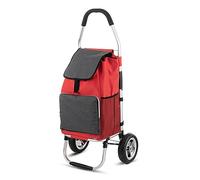 Carrito de comestibles plegable con ruedas, carrito portátil para lavandería, compras y picnics, bolsa de compras plegable ligera