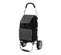 Carrito de comestibles plegable con ruedas, carrito portátil para lavandería, compras y picnics, bolsa de compras plegable ligera