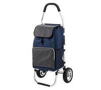 Carrito de comestibles plegable portátil con ruedas, carrito de compras ligero para un fácil transporte, ideal para comestibles, mandados y actividades al aire libre