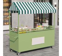 Carrito de comida independiente con toldo, puesto de comida móvil para centro comercial, mercado nocturno, calle, playa