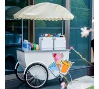 Carrito de comida móvil para helados y bebidas, para mercados, eventos emergentes al aire libre