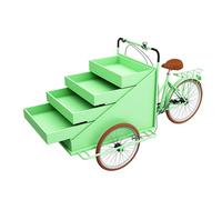 Carrito de comida móvil para vendedores ambulantes, soporte de concesión de 4 cajones, remolque de alimentos de metal para negocios, camión de comida portátil