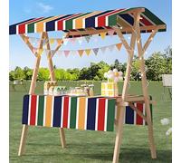 Carrito de comida portátil con ruedas - Soporte plegable para concesiones al aire libre para mercados callejeros, perfecto para venta de perros calientes, café, flores y dulces