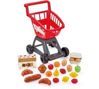 Ecoiffier 100por ciento Chef Carrito de supermercado con Accesorios, Juego de imitación con Alimentos y Productos de Compra, Juguete Educativo Desde 18 Meses (7900001205)