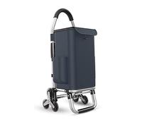 Carrito de Compra Plegable con Bolsa Impermeable Desmontable. Estructura Ligera de aleación de Aluminio. Capacidad de 36 litros. Ruedas Crystal Triangle. Azul Marino.