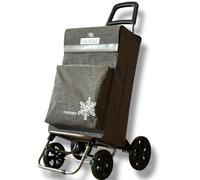 Carrito de Compra Plegable con Térmico, Carro de la Compra 50L,Carros para la Colada,Carro Compra (Gris, 4 Ruedas)