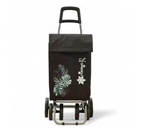 Carrito de Compra Plegable con Térmico, Carro de la Compra 50L,Carros para la Colada,Carro Compra (Hoja Oro, 6 Ruedas)