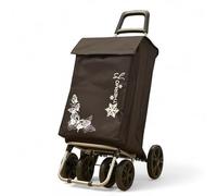 Carrito de Compra Plegable con Térmico, Carro de la Compra 50L,Carros para la Colada,Carro Compra (Mariposa, 6 Ruedas)