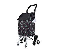 Carrito De Compras Con 8 Ruedas, Escalador De Escaleras Carro De Compras Plegable Gran Impermeable Lujoso Bolsa Trolley Silencio Carretilla De Mano 40 Litros Por Supermercado Viaje Cámping Picnic