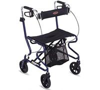 Carrito de compras con andador para personas mayores, andador para caminar, ayuda para movilidad ligera, plegable con asiento y bolsa, interesante