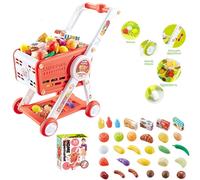 Carrito de Compras de Juguete Muñeca Carrito Pequeño Juego de Supermercado Tienda de de Pequeña Cesta de Snacks Regalo de
