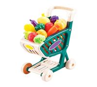Carrito de compras juguete niño supermercado comida | Carro de la compra de juegos de rol para niñas en edad preescolar cumpleaños vacaciones citas juegos sala de juegos casa casa
