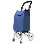 Carrito de compras plegable 2 en 1 con bolsa desmontable, impermeable, 2 ruedas grandes y 2 ruedas giratorias para una fácil maniobrabilidad, ideal para compras y mandados