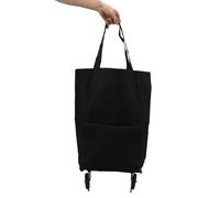 Carrito De Compras Plegable, Carrito De Compras con Ruedas Carritos De Compra Carrita De Compra Bolsa De Compra con Ruedas Carrita De Compro De Viaje para Excursiones Y Acampadas(Negro)