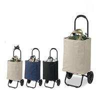 Carrito de compras plegable con bolsa térmica extraíble para escalador de escaleras y ruedas de fácil transporte para comestibles, actividades al aire libre, mandados y viajes