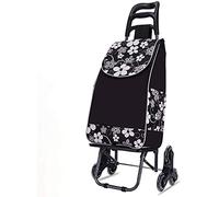 Carrito de compras plegable con ruedas giratorias y bolsa impermeable, carrito ligero para subir escaleras fácilmente, ideal para compras de comestibles y recados diarios (color: B)