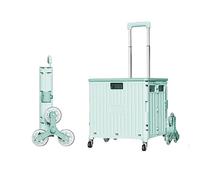 Carrito de compras plegable con ruedas para subir escaleras con mango telescópico de alta capacidad de carga, carrito portátil para un transporte cómodo y uso resistente