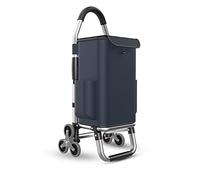 Carrito de compras plegable de 36 L, marco de aluminio ligero, 6 ruedas duraderas, carga máxima de 50 kg, ideal para compras, camping, viajes a la playa y más (diseño a cuadros)