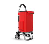Carrito de compras plegable de 36 litros con marco de aluminio y 6 ruedas, carga máxima de 50 kg, ideal para comestibles, camping, playa, viajes y actividades al aire libre (patrón de cuadros)