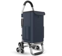 Carrito de compras plegable de aluminio ligero, bolsa impermeable de 110 libras de capacidad, ruedas grandes y silenciosas, diseño desmontable para fácil transporte y transporte perfecto para