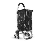 Carrito de compras plegable ligero con ruedas para subir escaleras, bolsa de comestibles desmontable, marco de aluminio para un transporte sin esfuerzo y recados diarios