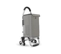 Carrito de compras plegable ligero con ruedas para subir escaleras, bolsa de comestibles desmontable, marco de aluminio para un transporte sin esfuerzo y recados diarios