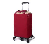 Carrito de compras plegable ligero para escalar escaleras con bolsa térmica aislada y bolsa de la compra, carrito de aluminio duradero para comestibles, viajes y uso al aire libre
