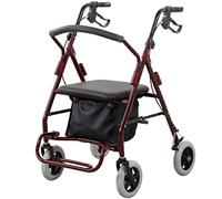Carrito de compras plegable para personas mayores, con asiento, ruedas universales, dispositivo de freno, respaldo y bolsa, carrito de compras para personas mayores