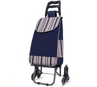 Carrito de compras portátil para subir escaleras, ligero, plegable, con ruedas triangulares de cristal, capacidad de 110 libras, ideal para uso en comestibles y mercado.